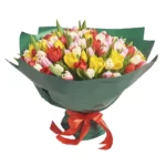 Букет из 101 разноцветного тюльпана